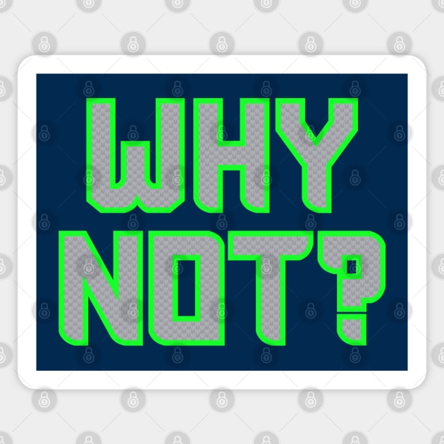 Why Not Seattle - Navy 1 Sticker by KFig21